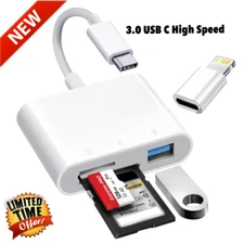 USB C Memory Card Reader Adapter High Speed Hub For MacBook iMac iPhone Android