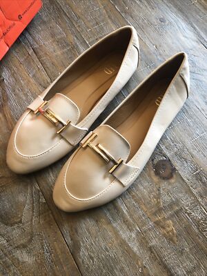 RAID Wide Fit Nidhi loafer with snaffle in beige size