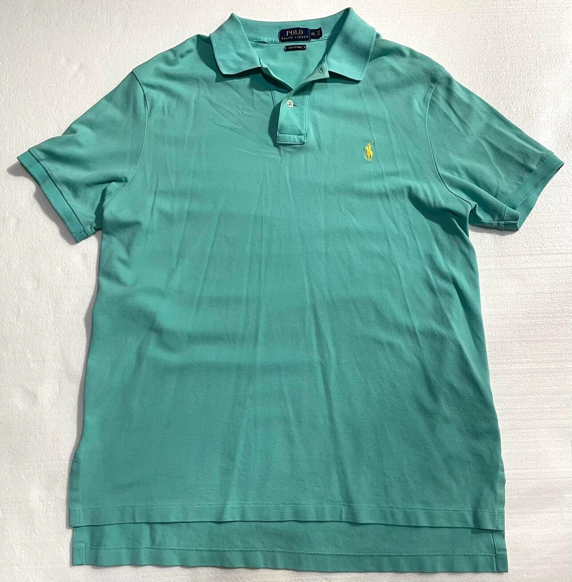 Green polo shirt with yellow horse Clearance