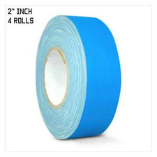 4 PACK GAFFERS STAGE TAPE - LIGHT BLUE - 2 INCH X 60 YARDS