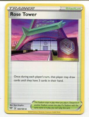 Pokemon TCG Sword & Shield Darkness Ablaze Uncommon Card #169 Rose Tower
