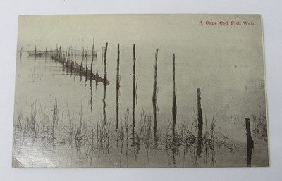 Cape Cod Bay Massachusetts Fish Weir Postcard c1920 Beautiful Artistic Photo