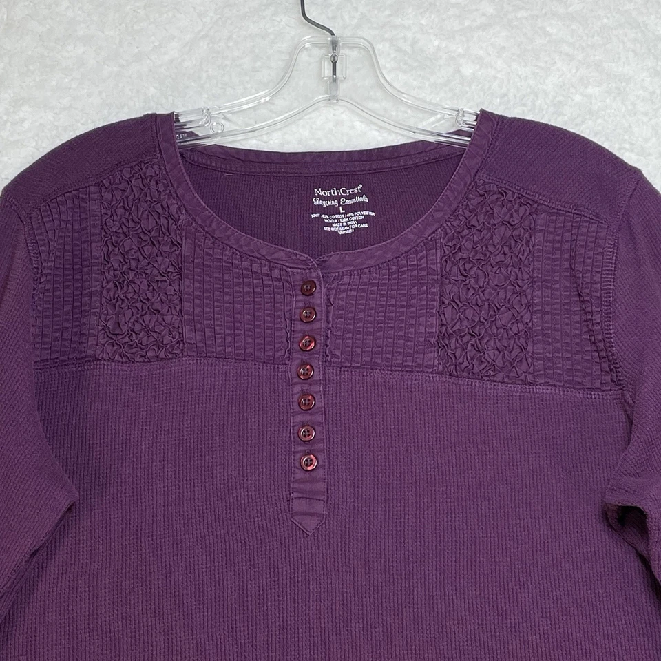 Suéter Northcrest Mujer Grande Púrpura Tejido Cuello Redondo Foto 2 de 4