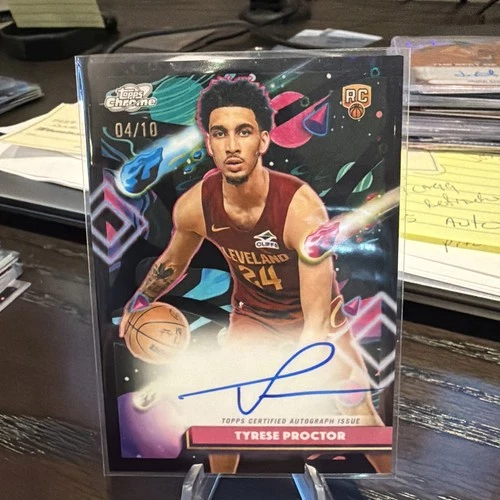 2025-26 Topps Cosmic Chrome Tyrese Proctor Auto RC Black Eclipse Refractor #/10