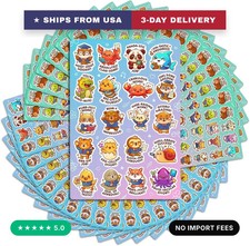 Animal Stickers for Kids,800 Cute Animal Stickers,40 Unique Designs and Sheets,