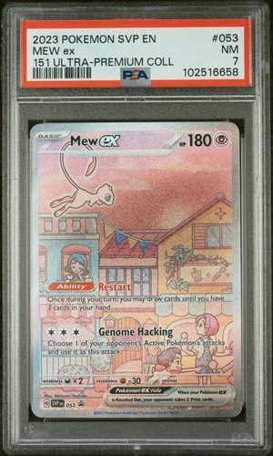 2023 POKEMON SVP EN-SV BLACK STAR PROMO 151 ULTRA-PREM COLL #053 MEW EX PSA 7