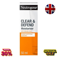 Neutrogena Clear and Defend Moisturiser 50 ml Oil-Free Daily Face Cream for Spot
