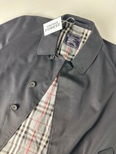 Vintage Burberry Car Coat Black Size 48 M Men Mantel Burberrys Trenchcoat