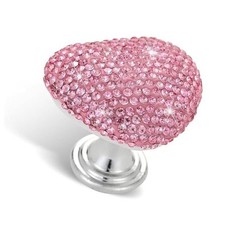 Bling Push Start Button Cover, Pink Rhinestone Heart-Shaped 1 PC Pink  Diamond