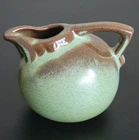Frankoma Pottery Mini Ball Creamer Pitcher 553 Prairie Green Vintage Terracotta