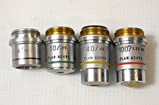Set of Three (3) AO Microscope Objectives PLAN ACHRO 10X-40X-100X