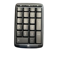 Logitech 2.4Ghz Cordless Numeric Pad Wireless Keyboard USB Dongle Tested Works