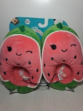 NEW Squishmellow Big Kid Slippers Sz 13-1 Watermelon