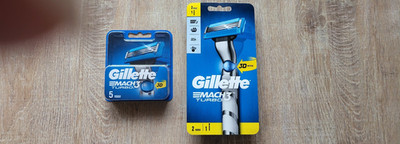 gillette mach 3 turbo rasierer + zusätzliche 5 Ersatzklingen