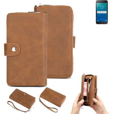 Portemonnee Handy-Hülle für Samsung Galaxy J2 Core 2020 Schutzhülle Case brau