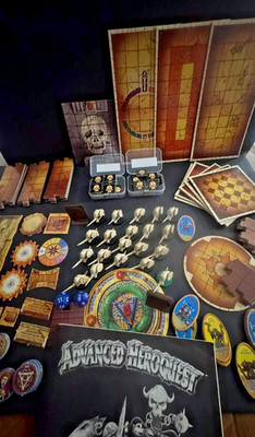 Advanced Heroquest Komponenten Ersatzteile 1989 Fliesen Zähler Korridore Regelbuch