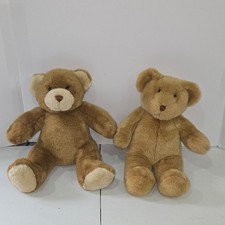 Build A Bear Workshop Brown Teddy Bear Lot of 2 Stuffed Animal Plush 15 inch