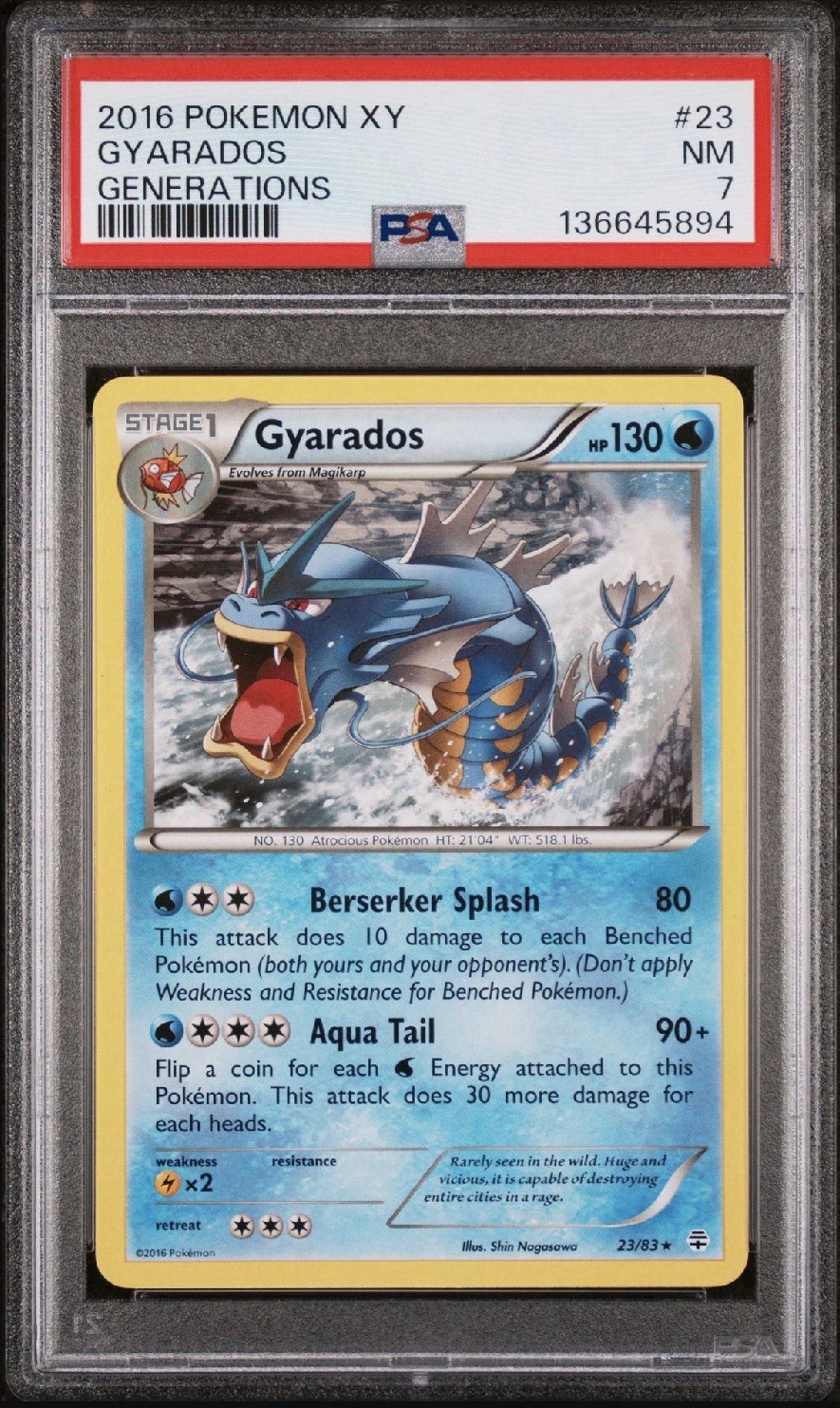 2016 Pokemon XY Generations Gyarados 23/83 PSA 7 Only One On Market