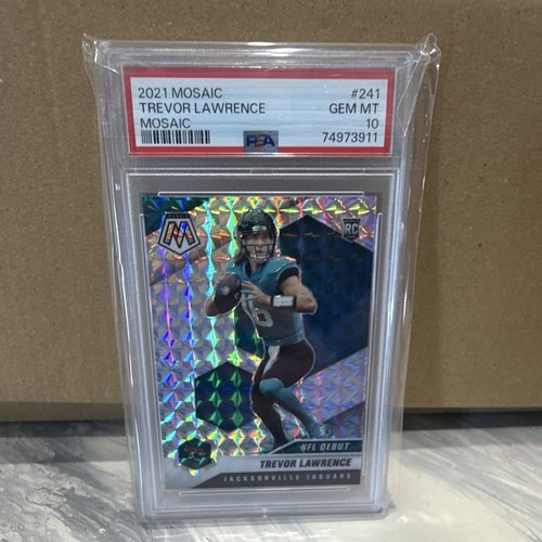 Panini Mosaic 2021 Trevor Lawrence NFL Debut Mosaic Prizm Rookie #241 PSA 10