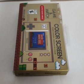 Nintendo Game & Watch Super Mario Bros. Gold Color Screen Handheld Console SM-35