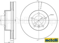 2X Bremsscheibe Metelli 23-1068C 2 Bremsscheiben Vorderachse Vorne FüR BMW