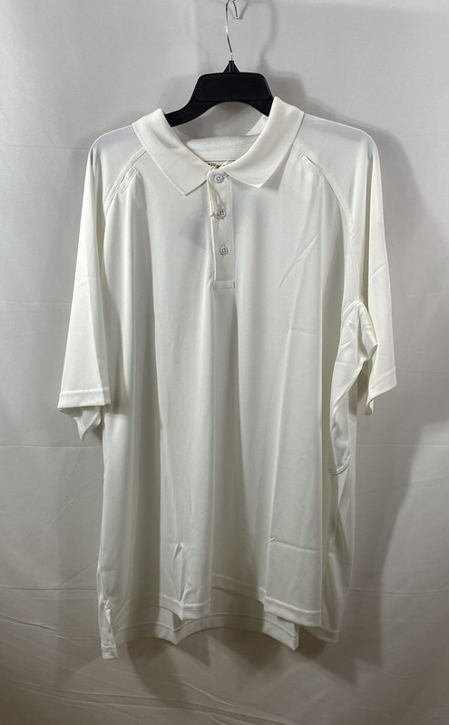 5.11 Tactical Men's White Performance Polo Shirt Moisture Wicking Sz 2XL NWT
