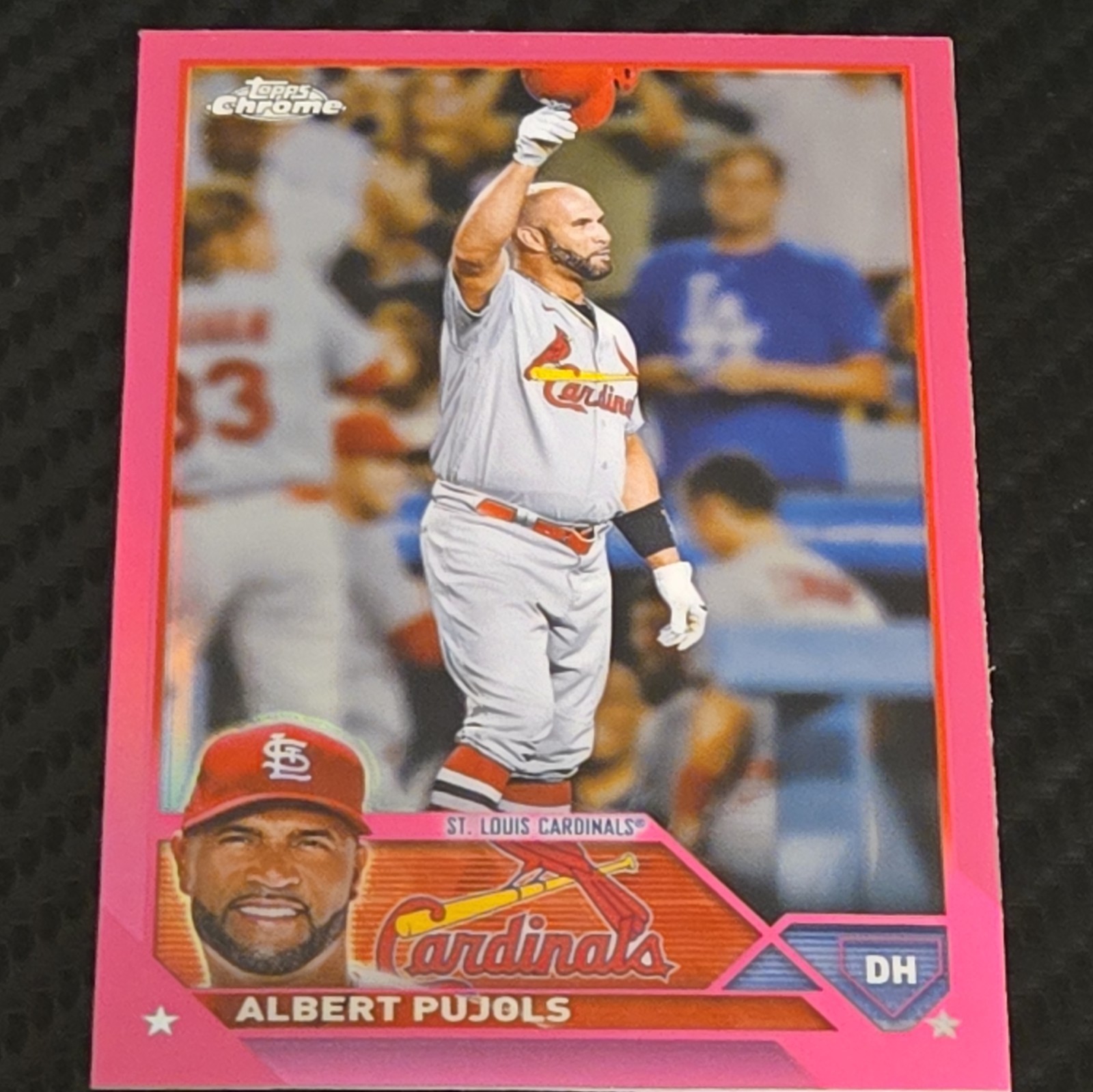 2023 Topps Chrome PINK REFRACTOR #143 Albert Pujols St Louis Cardinals
