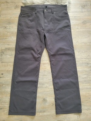 prAna Brion Pants Men's Size 36x29 Dark Gray Comfort Versatility Daily Slim Fit