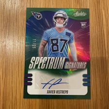 Xavier Restrepo RC Panini Absolute #SPS-XRO Spectrum Signatures Green /25 SSP