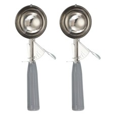 2 Pcs Cookie Scoops, Ice Cream Scoop with Trigger, Gray