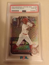 2022 Bowman Chrome Jonathan Mejia MEGA BOX #BCP-168 Graded PSA 10 GEM MINT