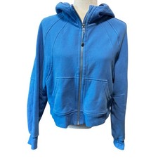 Lululemon Oversized Scuba Zip Hoodie Blue Nile Cropped Cotton Terry Size XS/S
