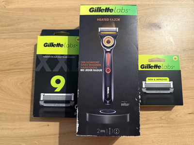 Gillette Labs Heated Razor - mit original verpackten Klingen 14 Stck. !