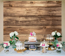 7X5Ft Rustic Wood Wall Backdrop Natural Brown Wooden Board Photography Backgr...