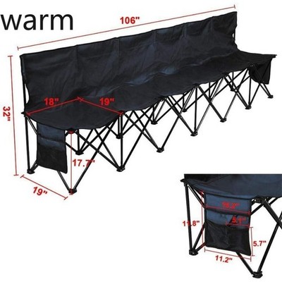 Yaheetech Foldable Sideline Bench  Double Layer600D Oxford Fabric sale price