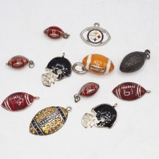 Charm Pendant Lot of Football Shapes