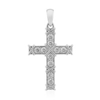 Cavill Zirkon KreuzanhäNger Damen Silber 925 Platin Rundschliff 0,95Ct Schmuck