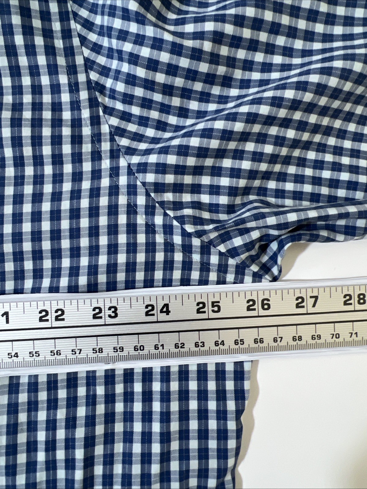 Peter Millar Blue Checkered Collared Button Down … - image 4