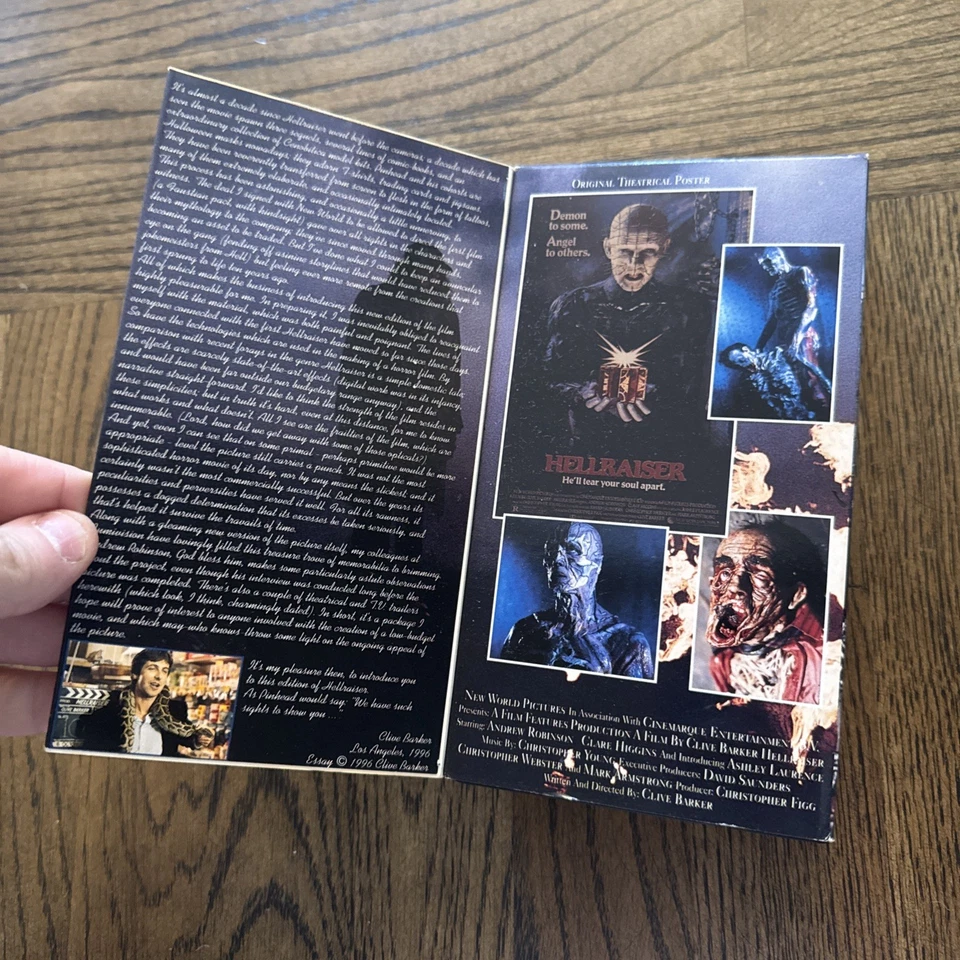 Clive Barker's Hellraiser VHS 1996 2-Tape Set Remastered Collectors Ed - Tested - Image 2 of 4