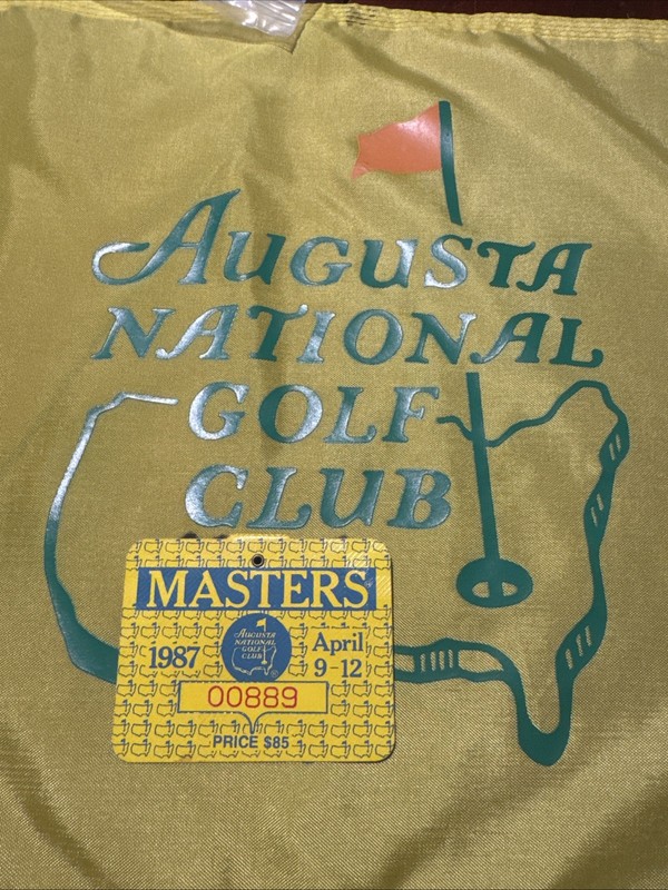 1987 Masters Badge Augusta National Golf Club  Larry MizeWins Ticket