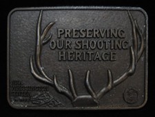 NH07105 VINTAGE 1970s  NRA WHITTINGTON CENTER  NATIONAL RIFLE ASSOC. BUCKLE