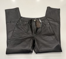 NWT Newport News 100 Black Leather Pants Size 4 VNT