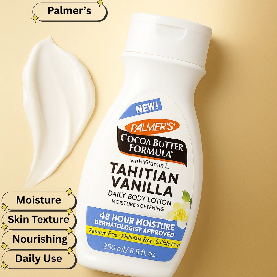 Palmer's Cocoa Butter Formula Tahitian Vanilla Body Lotion, Daily Moisturizing - Image 2 of 4