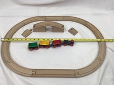 17 Pc Wooden Train Tracks Lot Railway 4 Thomas Train Brio Pieces Set Play Exc