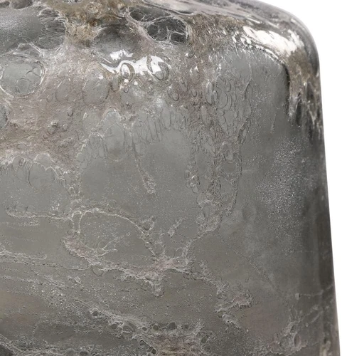 Set of 2 Charcoal Art Glass Bottles - 17.5 Inch, Stylish Home Decor - Picture 2 of 5