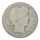 BETTER 1913-D Liberty Barber 90% Silver US Quarter *167
