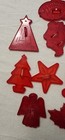 Lot of 9 - Vintage Red Plastic Christmas Cookie Cutters - Mostly HRM — photo 4