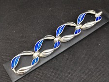 Grande Bracciale Ottaviani In Argento 925 E Smalto Blu