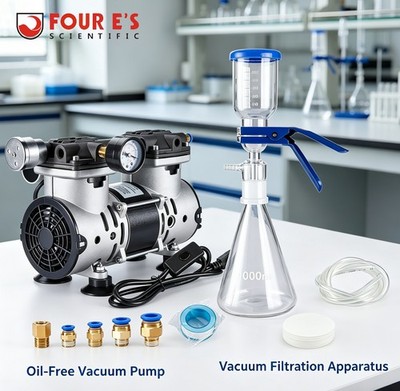 380W 85 L/min Lab Vacuum Pump Glass Flask Funnel 1000ml Lab Vacuum Filtration