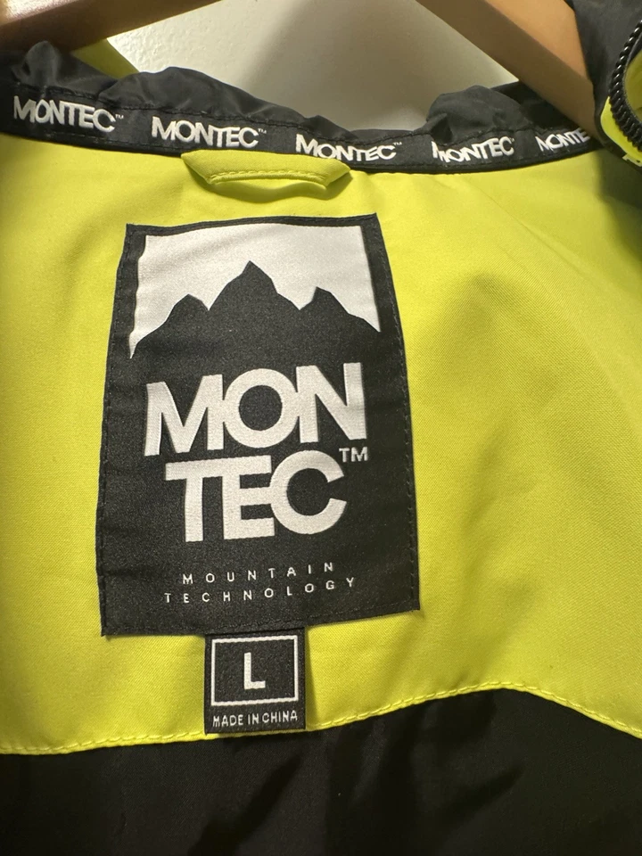 Chaqueta de snowboard MONTEC Doom para hombre amarillo brillante/negro/perla clara Foto 4 de 4